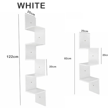 3/5 Layers Corner Storage Shelf Floating Shelves Home Decorations Wall Shelf Corner Bookshelf Kitchen Organizers